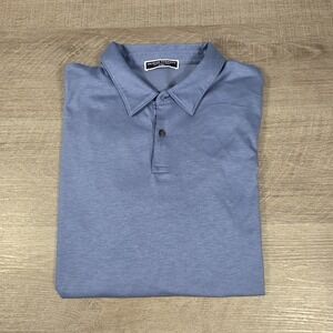 Charles Tyrwhitt Polo Shirt Mens XXL Blue Cotton‎ Tencel Short Sleeve 2XL Golf